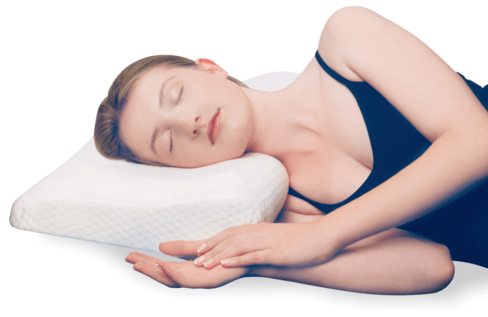 For neck pain and back pain. Peace Pillow Connect™with Connect pad